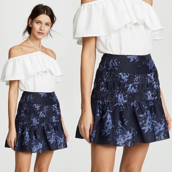 Keepsake Stand Tall Skirt in Blue Floral - Picture 1 of 10